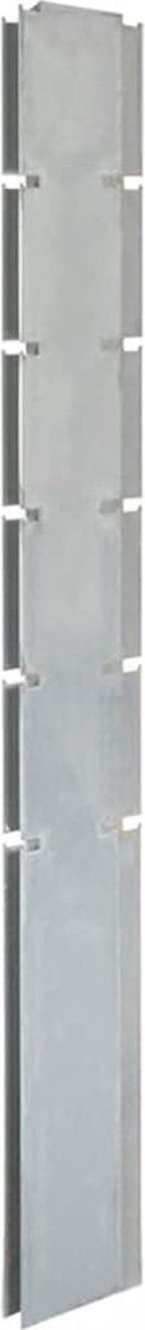 vidaXL - Schanskorfpaal - 160 - cm - gegalvaniseerd - staal - zilverkleurig
