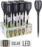 1x Solar fakkels/toortsen vlam effect zwart tuinverlichting op zonne-energie 49 cm - Tuindecoratie/accessoires - Tuinverlichting - Tuinlampjes - Buiten verlichting - Solar/zonne-energie lamp voor in de tuin