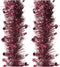 1x stuks lametta/folie sterren slingers framboos roze (magnolia) 10 cm x 270 cm - kerstslingers/kerst guirlandes