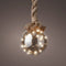 1x stuks verlichte glazen kerstballen aan touw met 15 lampjes zilver/warm wit 10 cm diameter - Decoratie kerstballen met licht