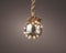 1x stuks verlichte glazen kerstballen aan touw met 15 lampjes zilver/warm wit 10 cm diameter - Decoratie kerstballen met licht