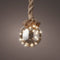 1x stuks verlichte glazen kerstballen aan touw met 30 lampjes zilver/warm wit 15 cm - Decoratie kerstballen met licht