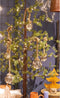 1x stuks verlichte glazen kerstballen aan touw met 30 lampjes zilver/warm wit 15 cm - Decoratie kerstballen met licht