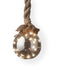 1x stuks verlichte glazen kerstballen aan touw met 30 lampjes zilver/warm wit 15 cm - Decoratie kerstballen met licht