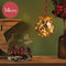 1x stuks verlichte glazen kerstballen aan touw met 30 lampjes zilver/warm wit 15 cm - Decoratie kerstballen met licht