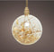 1x stuks verlichte glazen kerstballen met 40 lampjes koper/warm wit 20 cm - Decoratie kerstballen met licht