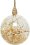 1x stuks verlichte glazen kerstballen met 40 lampjes koper/warm wit 20 cm - Decoratie kerstballen met licht