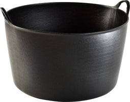 1x Zwarte wasmand/flexibele emmer 45 liter - Opbergmanden - Draagmanden 53 cm