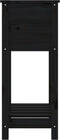 vidaXL - Plantenbak - met - schap - 54x34,5x81 - cm - massief - grenenhout - zwart