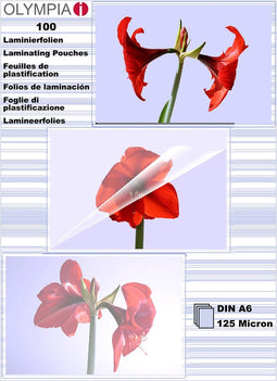 1x100 Olympia lamineerfolie DIN A6 125 micron 9178