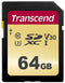 Transcend 500S - SDXC-kaart 64 GB - UHS-I U3 V30 4K video