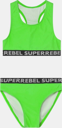 SuperRebel CARMEL - Tanktop Bikini - Fluo Mint - Maat 12/152