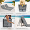tectake® Strandmat - Set van 2 opvouwbare ligmatten - Verstelbare rugleuning - Grijs (2 stuks)