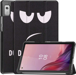 iMoshion Tablet Hoes Geschikt voor Lenovo Tab M9 - iMoshion Design Trifold Bookcase - Zwart /Don't touch
