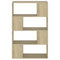 Boekenkast/kamerscherm 80x24x124,5 cm bewerkt hout sonoma eiken