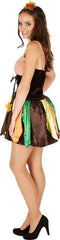 Dressforfun Herfstprinses Kostuum XXL - Verkleedkleding - Inclusief haarband - Kleurrijke bladeren