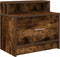 vidaXL - Nachtkastje - met - lade - 51x31x47 - cm - gerookt - eikenkleurig