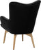 Beliani VEJLE - Chesterfield fauteuil - Zwart - Fluweel