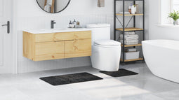 vidaXL - 2-delige - Badmat - Set - Donkergrijs - Polypropyleen - Antislip