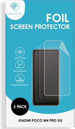 imoshion Screen protector - Geschikt voor Xiaomi Poco M4 Pro 5G - Screenprotector Folie 3 pack