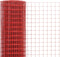 vidaXL Kippengaas 25x0.5 m staal met PVC coating rood
