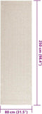 vidaXL - Vloerkleed - ZIZUR - room - binnen - en - buiten - 80x250 - cm - jute - look