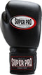 Super Pro Combat Gear - Thai-Pro Bokshandschoenen - Lederen 14oz - Zwart