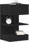 vidaXL - Nachtkastje - 2 - stuks - Zwart - Eiken - 40x35x65 - cm - Engineered - Wood