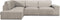 Hoes voor chaise longue met lange armleuning links Eysa ROC Wit 110 x 120 x 500 cm