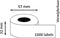 DYMO - LabelWriter - Multifunctionele labels 57 mm x 32 mm - 1000 zelfklevende etiketten (1 rol)