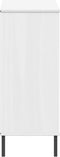vidaXL - Schoenenrek - met - metalen - poten - OSLO - 95x35x86 - cm - grenenhout - wit