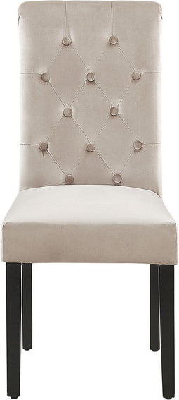 VELVA - Eetkamerstoel set van 2 - Grijs - Fluweel