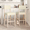 vidaXL - Barstoelen - 2 - st - massief - rubberhout - en - kunstleer