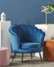 Fauteuil LOVIKKA Fluweel Marineblauw