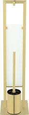 WENKO Rivalta - Toiletbutler - 3 in 1 met toiletborstel en houder - Mat goud (1 stuk)