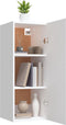 vidaXL - Wandkast - 34,5x34x90 - cm - bewerkt - hout - wit