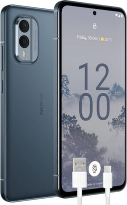 Nokia X30 - 5G-smartphone - 128 GB - 50 MP - Blauw