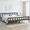 vidaXL - Bedframe - massief - hout - grijs - 160x200 - cm