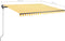 vidaXL - Luifel - handmatig - uittrekbaar - met - LED - 400x350 - cm - geel - en - wit