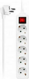Stopcontactenstrip 5 Tomas met Interruptor Ewent EW3916 Schuko (1,5 m)