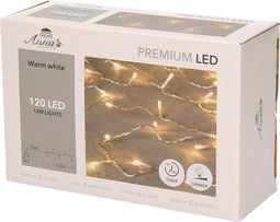 Kerstverlichting warm wit 120 leds met dimmer en timer functie 1200 cm - voor buiten en binnen - Boomverlichting