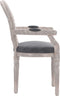 vidaXL - Eetkamerstoel - 54x56x96,5 - cm - fluweel - donkergrijs