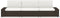 vidaXL - Driezitsbank - sectioneel - poly - rattan - bruin