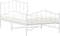 vidaXL - Bedframe - met - hoofd- - en - voeteneinde metaal - wit - 100x200 - cm