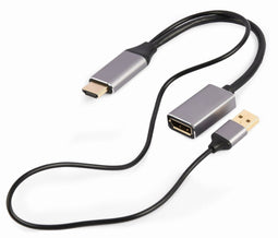 Gembird A-HDMIM-DPF-02 - HDMI naar DisplayPort Adapter - 10 cm - Zwart