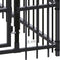 vidaXL - Hondenkennel - met - dak - 3,69 - m² - staal