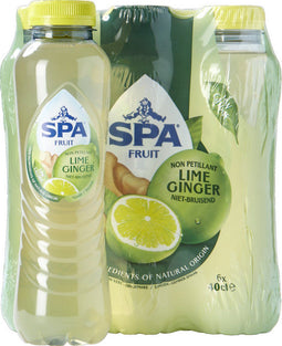 SPA FRUIT STILL LIME-GINGER PET 40CL 6-PACK tray 24 stuks