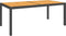 vidaXL - Tuintafel - 150x90x75 - cm - poly - rattan - en - acaciahout - zwart