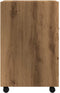 vidaXL - Kast - met - wielen - 33x38x60 - cm - bewerkt - hout - artisanaal - eikenkleur