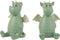 J-Line set 2 boekensteun Draak - polyresin - groen